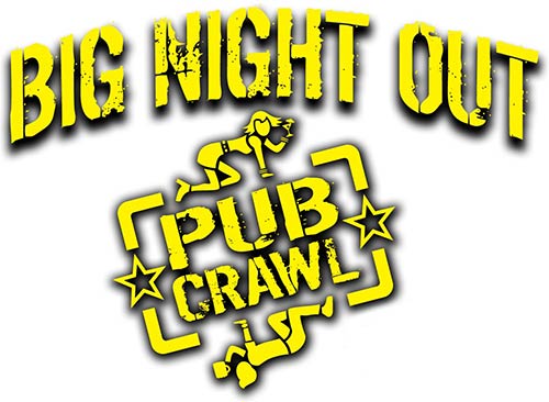 Big Night Out Pub Crawl logo with white background