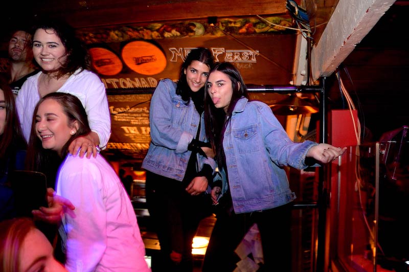 Girls on dance floor in pub in Queenstown
