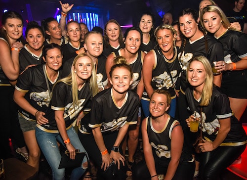 Netball team end of season trip to Queenstown on the big night out pub crawl