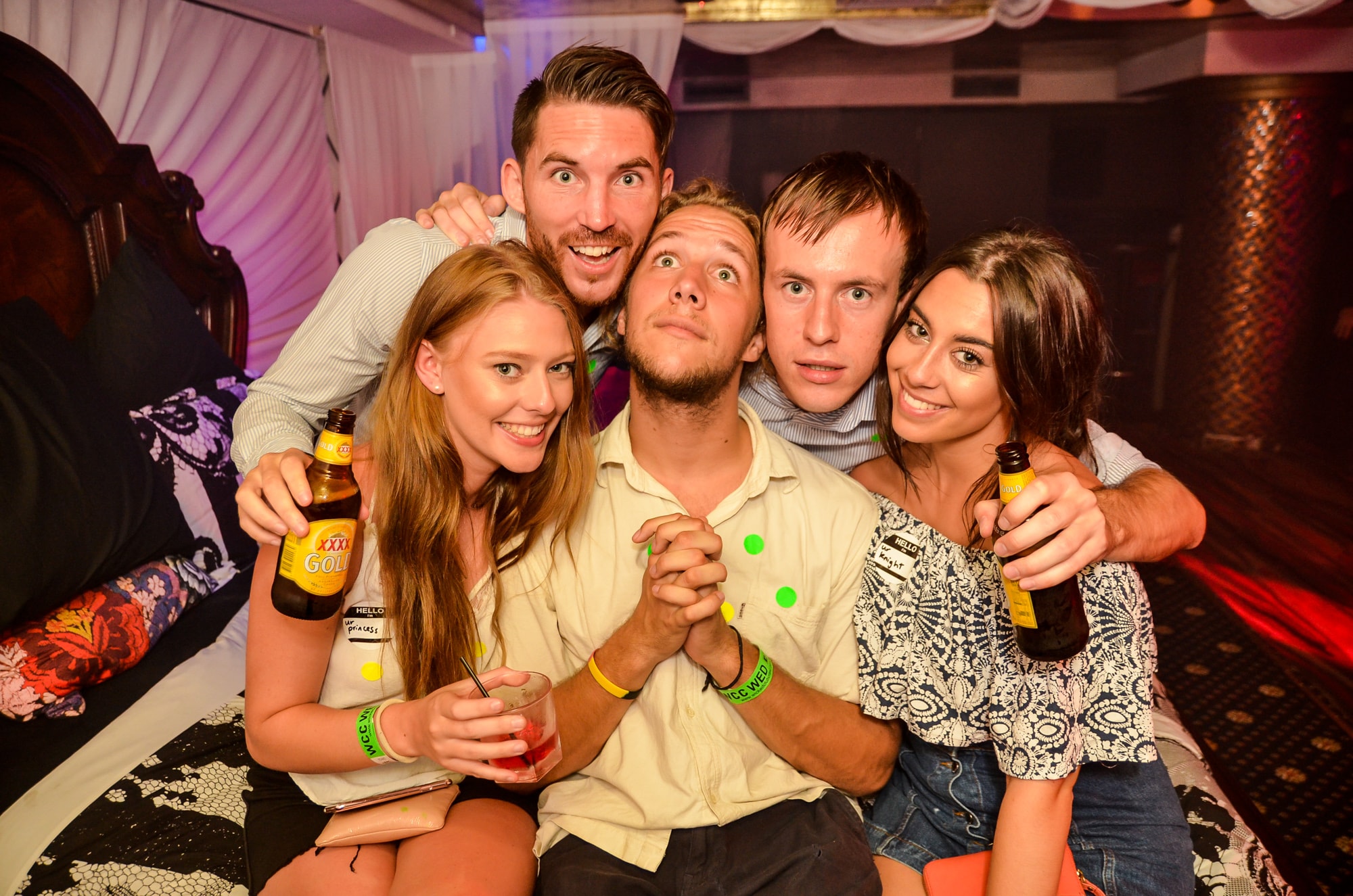 group of backpackers on the wicked club crawl in surfers paradise gold coast australia