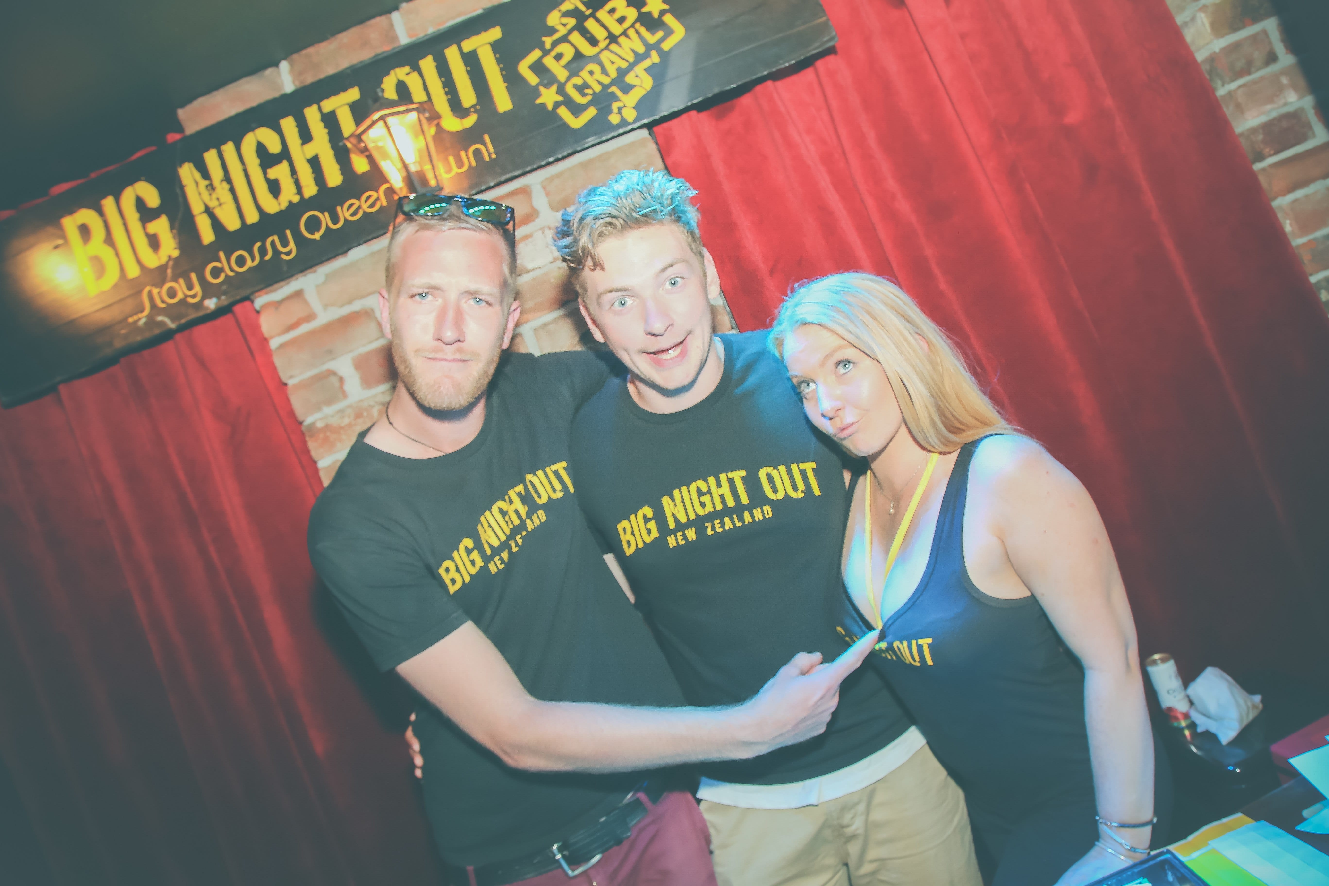 The big night out party team work new years eve queenstown pub crawl
