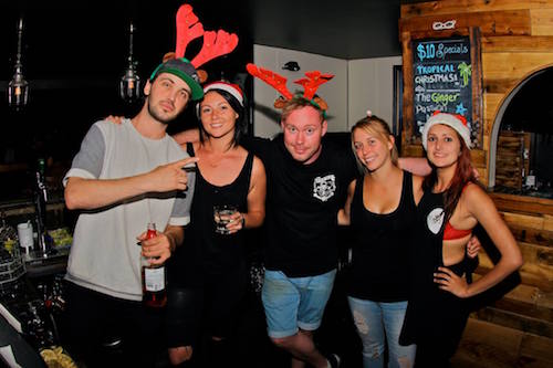 work Christmas party on the Santa pub crawl hosted by big night out in Queenstown